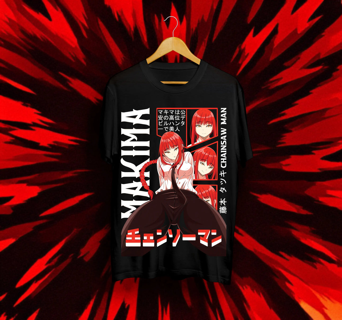 Унисекс тениска – Chainsaw Man (Makima)