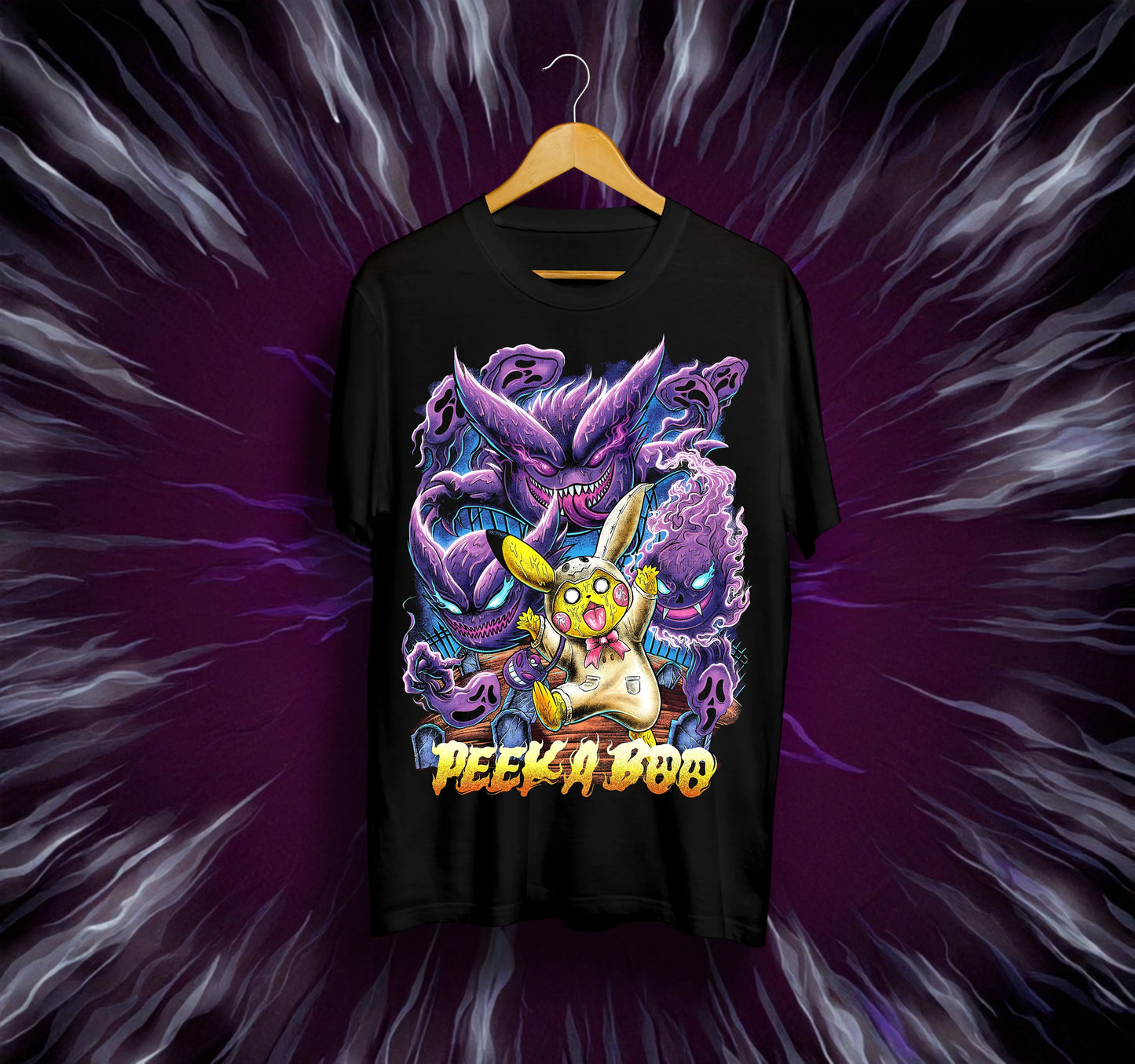 Унисекс Тениска - Pokemon (Pika Boo)