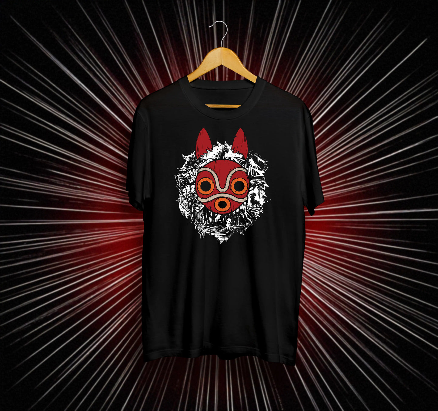 Унисекс тениска – Princess Mononoke (Mask of Shishigami)