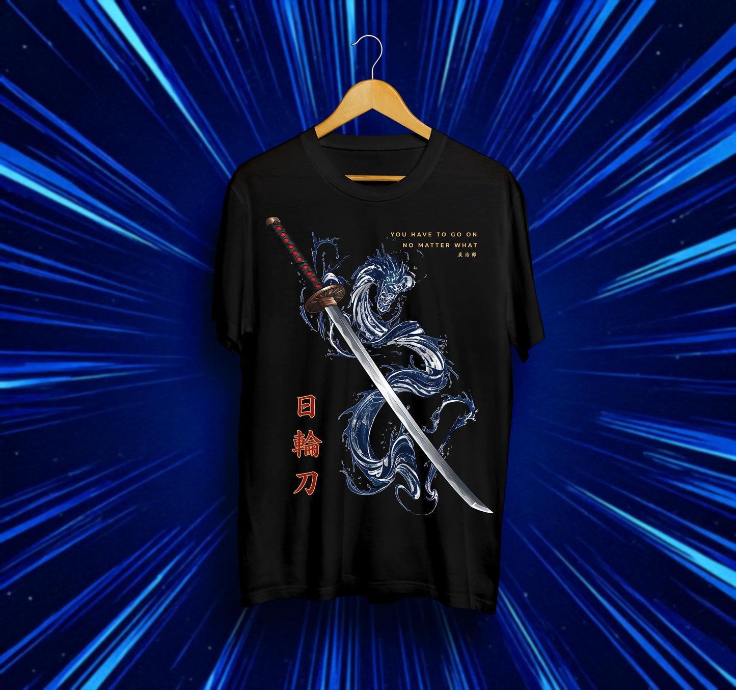 Унисекс тениска Demon Slayer – Tanjiro (Water Breathing)