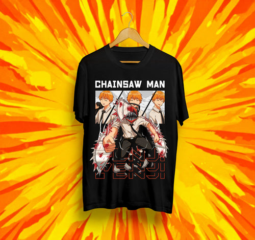 Унисекс тениска – Chainsaw Man (Denji)