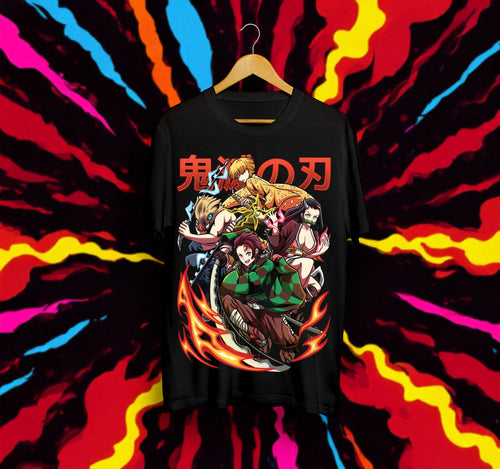 Унисекс тениска – Demon Slayer (Nezuko, Inosuke, Zenitsu & Tanjiro)
