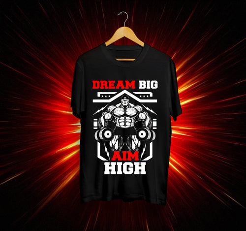 Унисекс Тениска - Dream Big Aim High