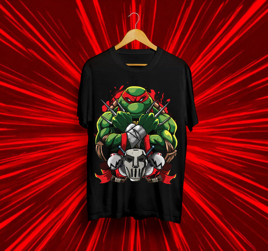 Унисекс тениска – Костенурките Нинджа (Рафаел – Яростта с червената лента)