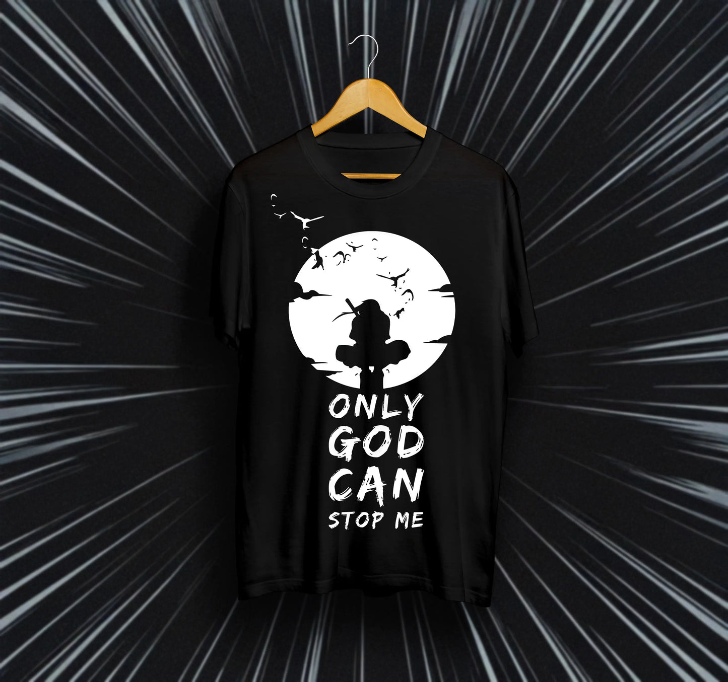 Унисекс тениска – Itachi Uchiha: Only God Can Stop Me