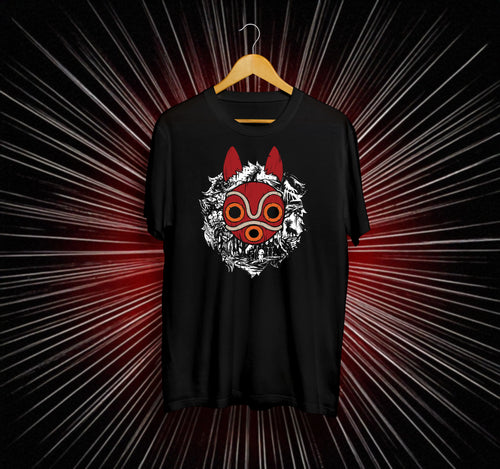 Унисекс тениска – Princess Mononoke (Mask of Shishigami)