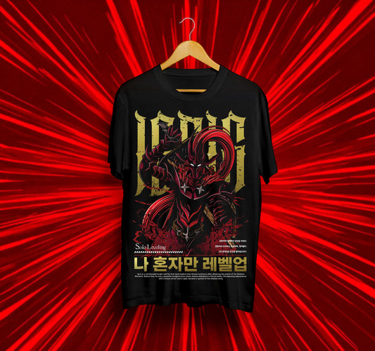 Унисекс тениска – Solo Leveling (Игрис – Червеният рицар на сенките)