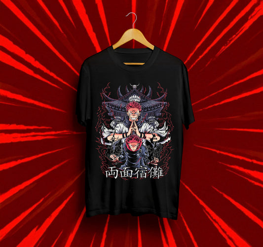 Унисекс тениска – Jujutsu Kaisen (Сукуна & Итадори – Двама господари, едно тяло)