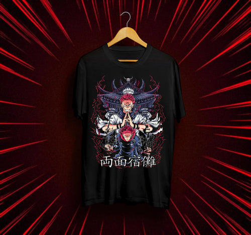 Унисекс тениска – Jujutsu Kaisen (Sukuna и Yuji Itadori)